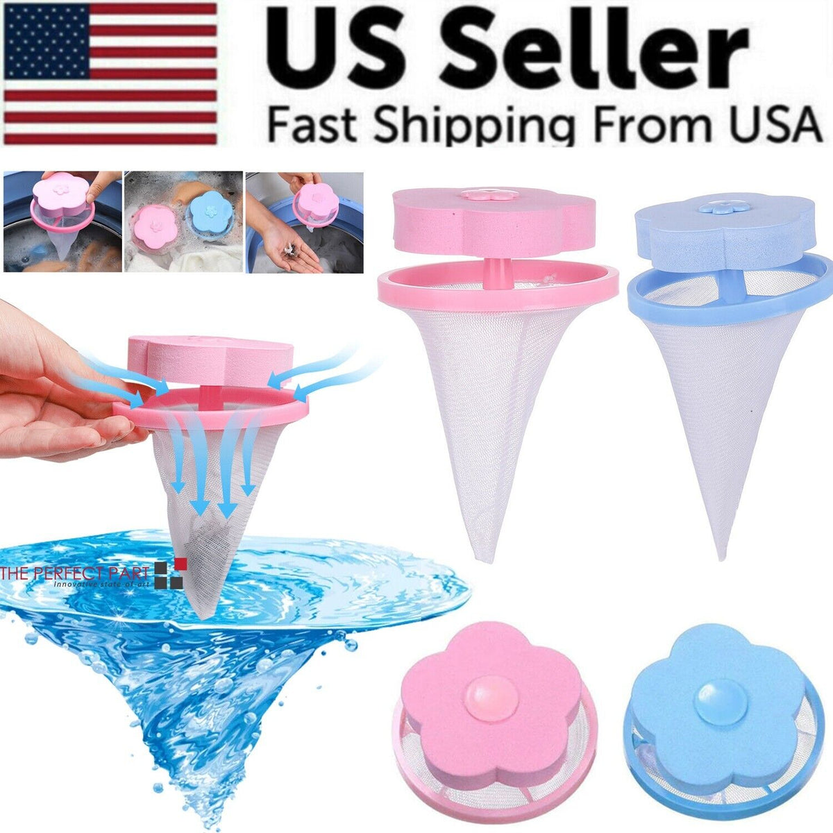 Floating Pet Hair Catcher for Washing Machine (2 Pack)