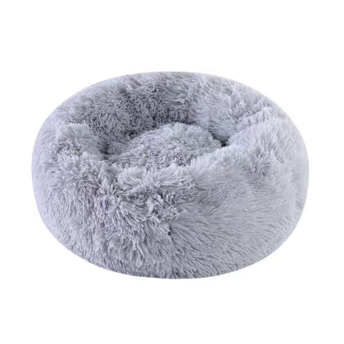 Calming Donut Pet Bed – Washable Fluffy Plush