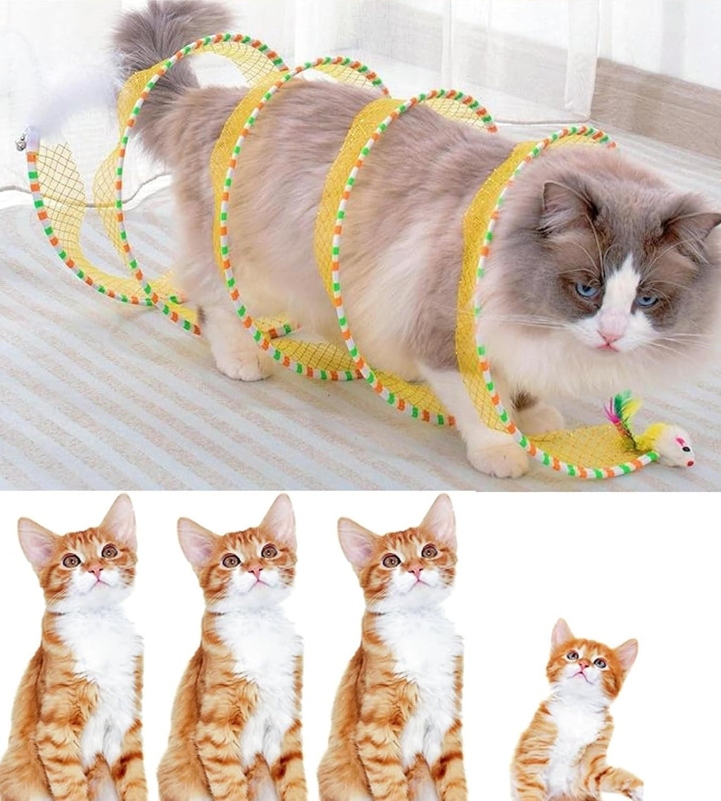 Collapsible S-Shape Cat Tunnel for Indoor Cats
