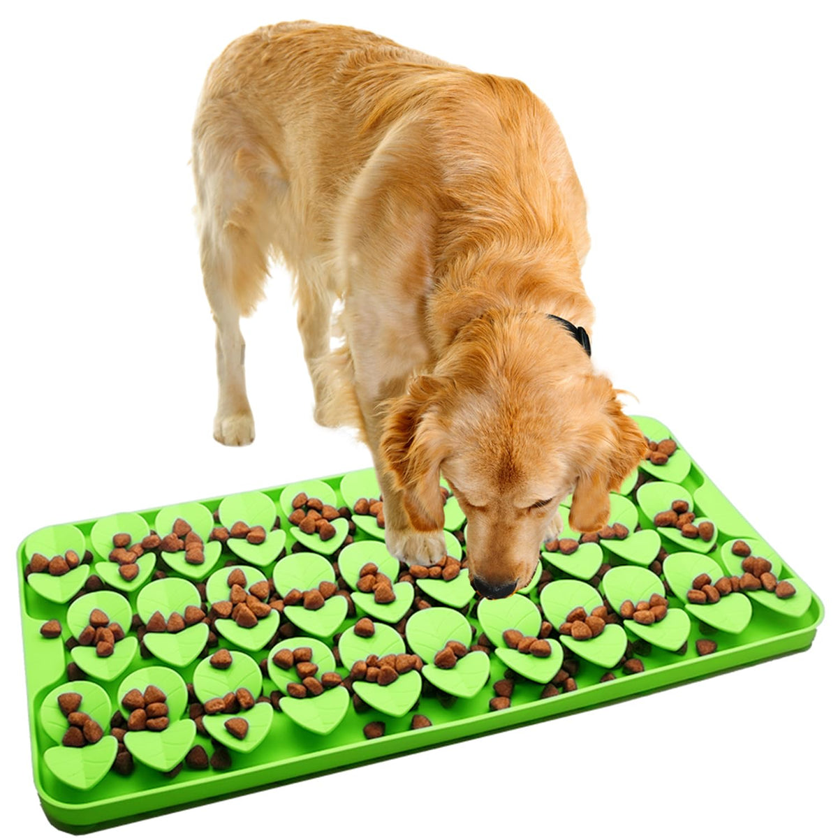 Silicone Snuffle Lick Mat & Slow Feeder for Dogs – Green