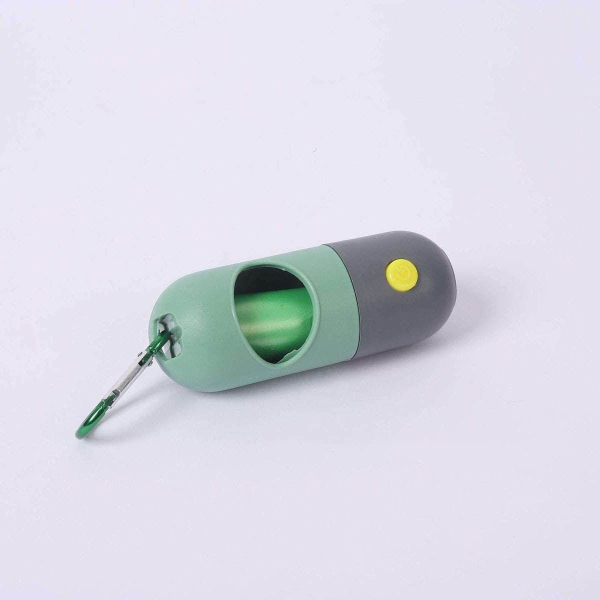 Dog Poop Bag Dispenser with Leash Clip & Extra Roll