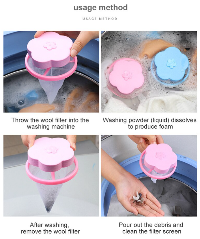 Floating Pet Hair Catcher for Washing Machine (2 Pack)