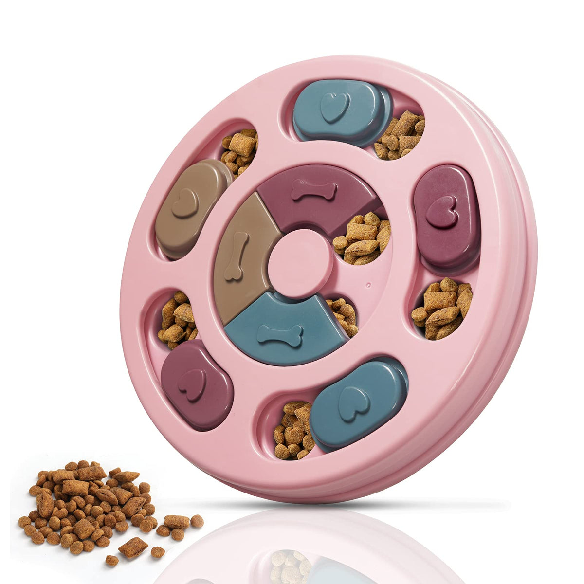Dog Treat Puzzle Feeder – Interactive Spinner