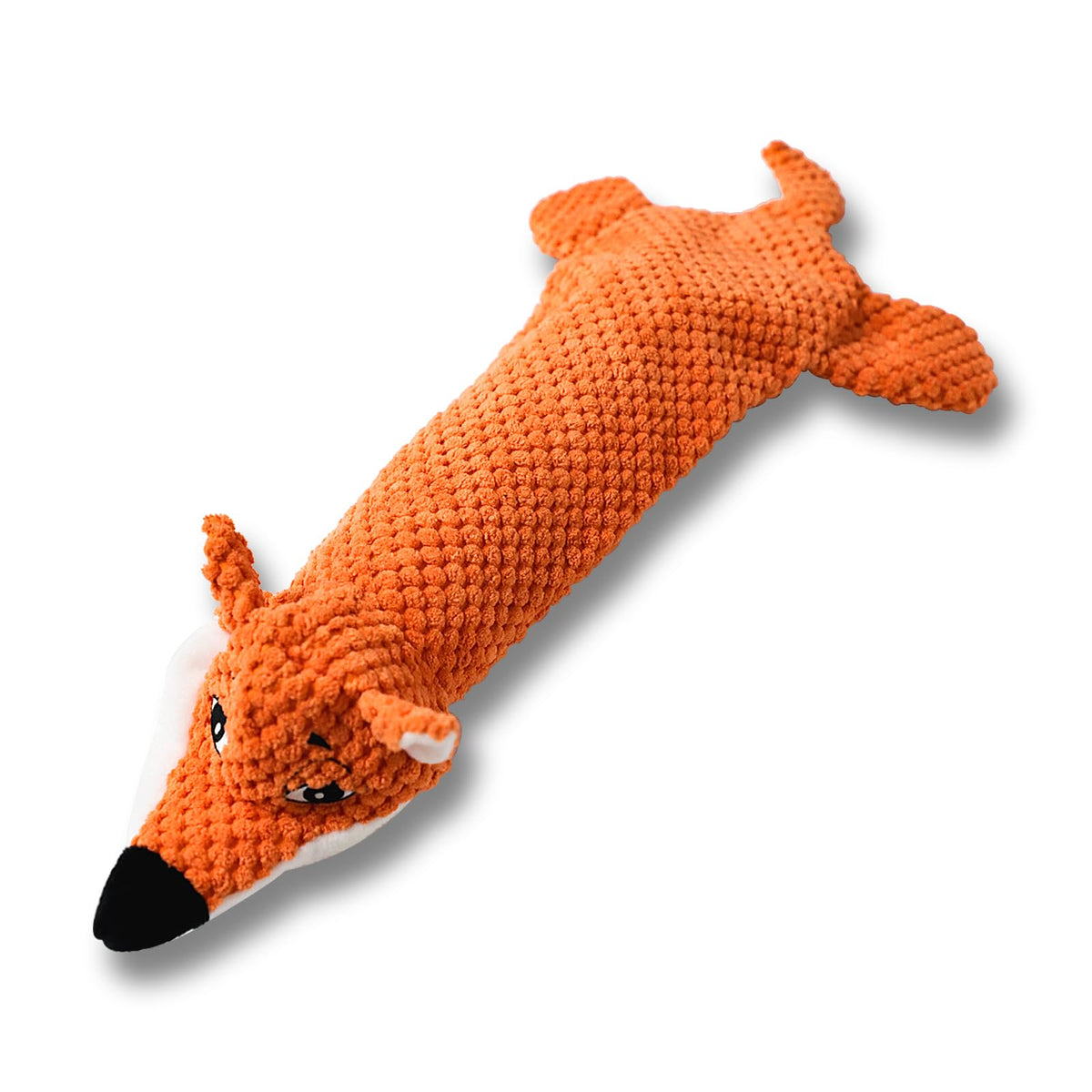 Squeaky Crinkle Fox Dog Toy – No-Stuffing Plush Chew Toy