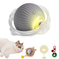 Smart Interactive Plush Cat Toy Ball – USB Rechargeable, Grey